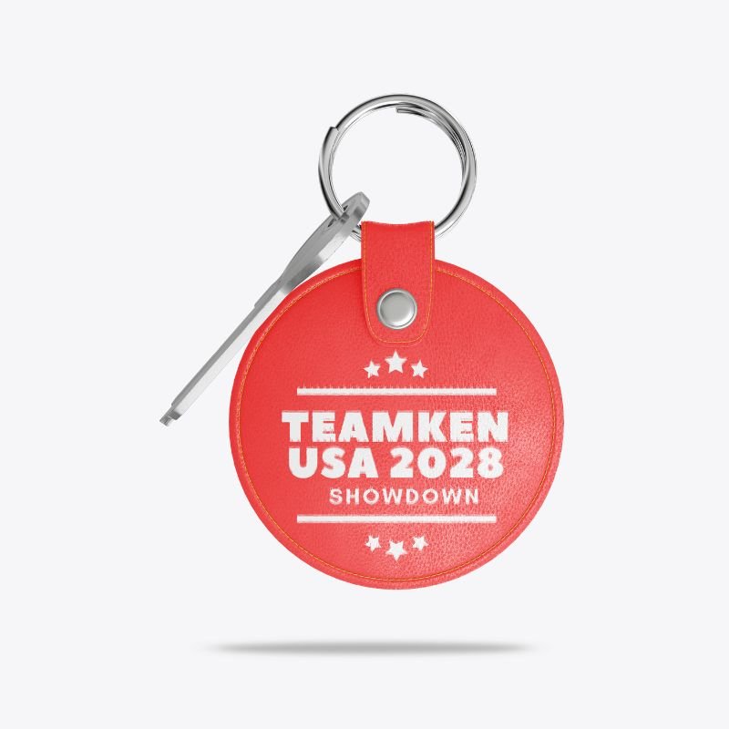 Red Leather Car Key