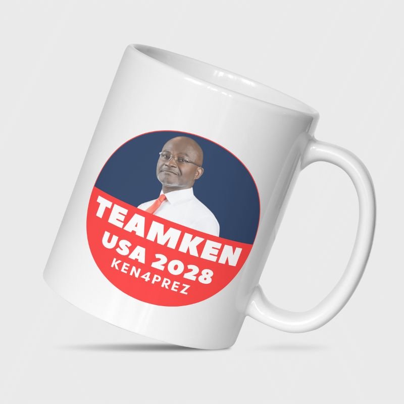 Team Ken White Mug Sticker
