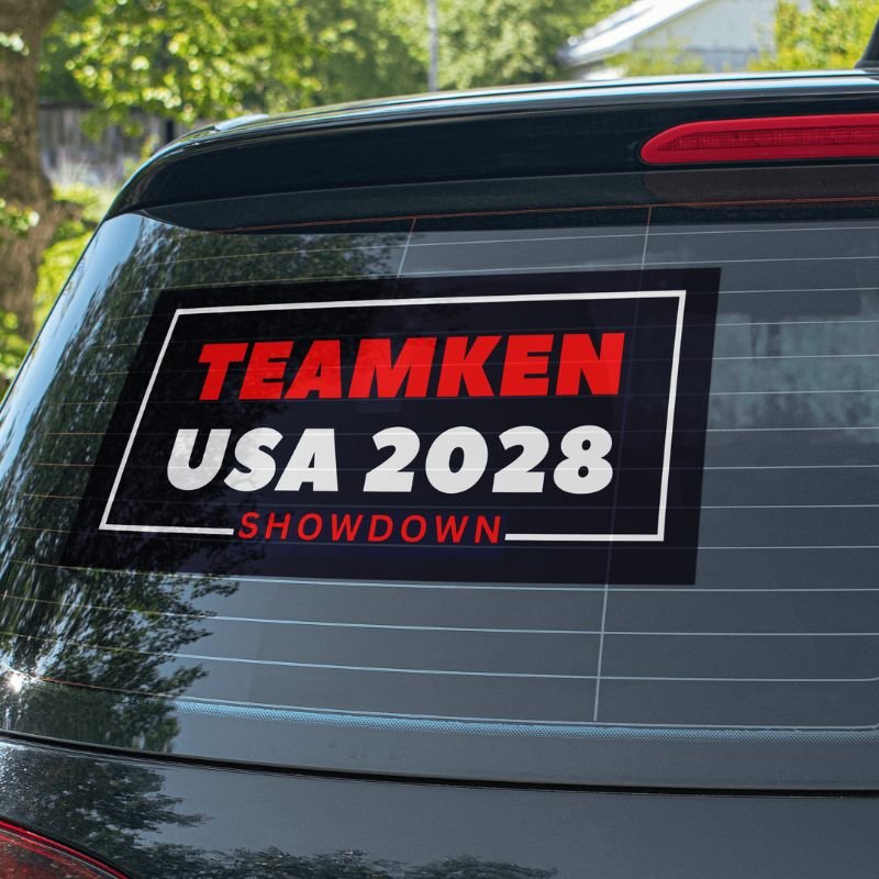 Team Ken Dark Blue Car Sticker