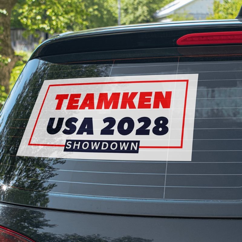 Team Ken White Car Sticker