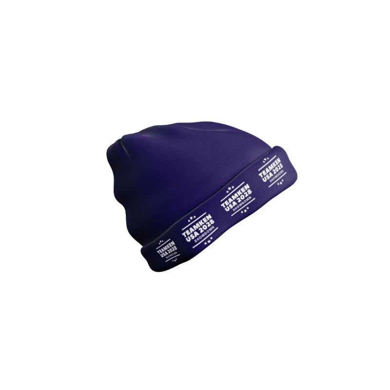 Team Ken Red Beanie Blue Main Logo